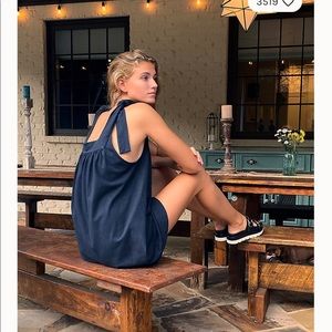 Free people beach tie strap dress / pool cover up, size medium